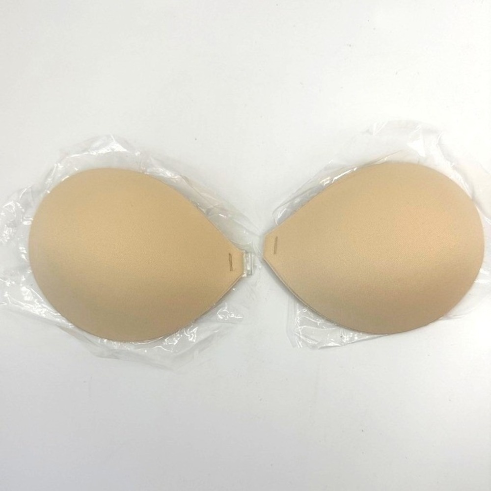 BOOMBA Magic Padded Sticky Bra Sand Size AA Adhesive Strapless Backless new open
